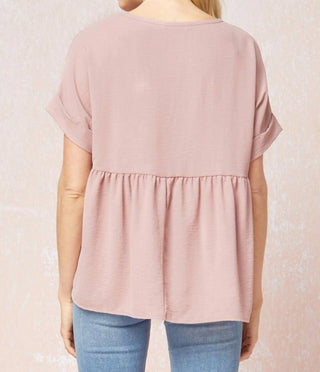 Entro - Textured Babydoll Top