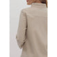 Style Usa - Faux Leather V Neck Top