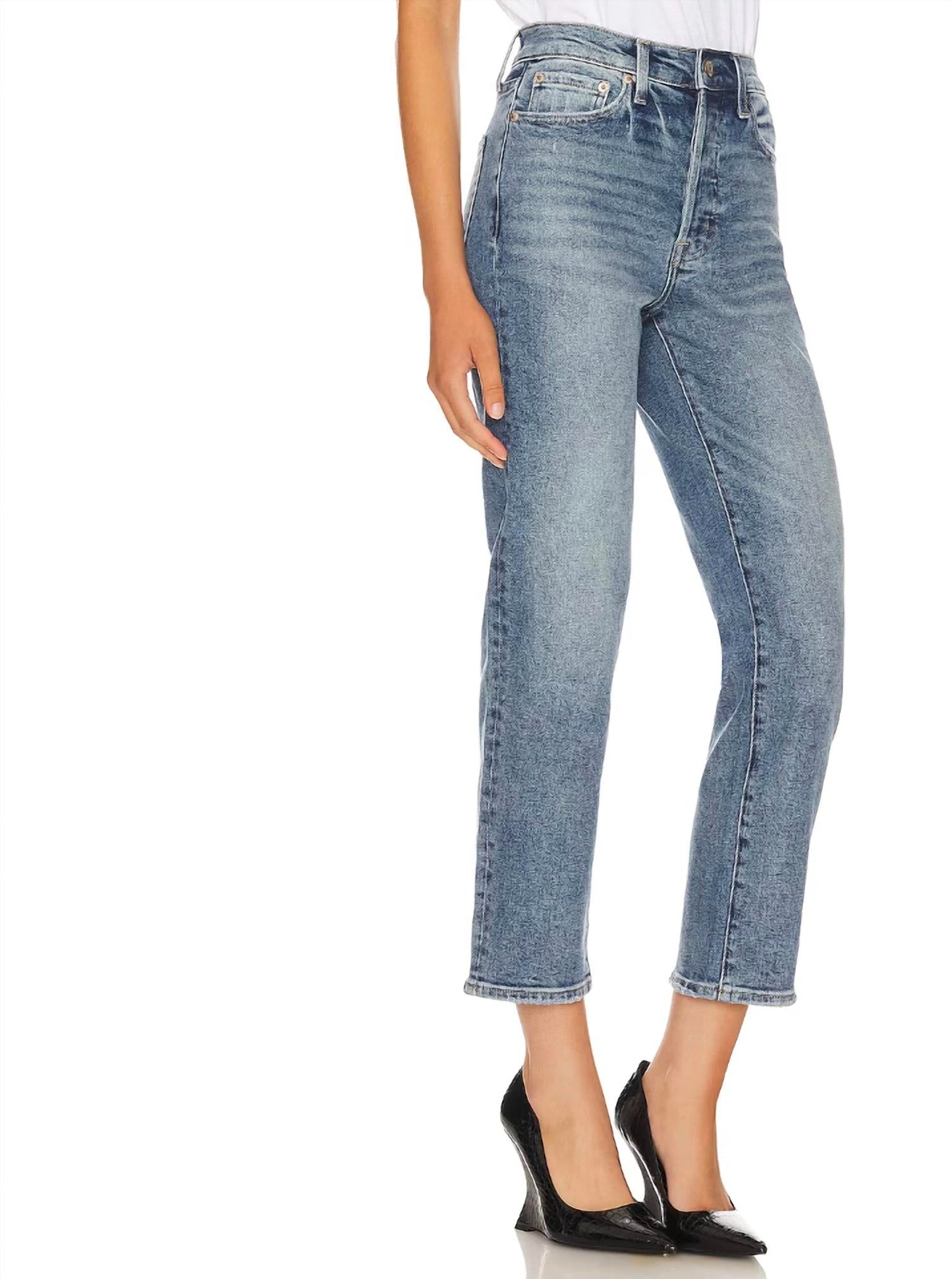 Pistola - Women's Charlie High Rise Classic Straight Ankle Jeans