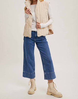 Bluivy - Women's Button Down Quilted Puffer Vest