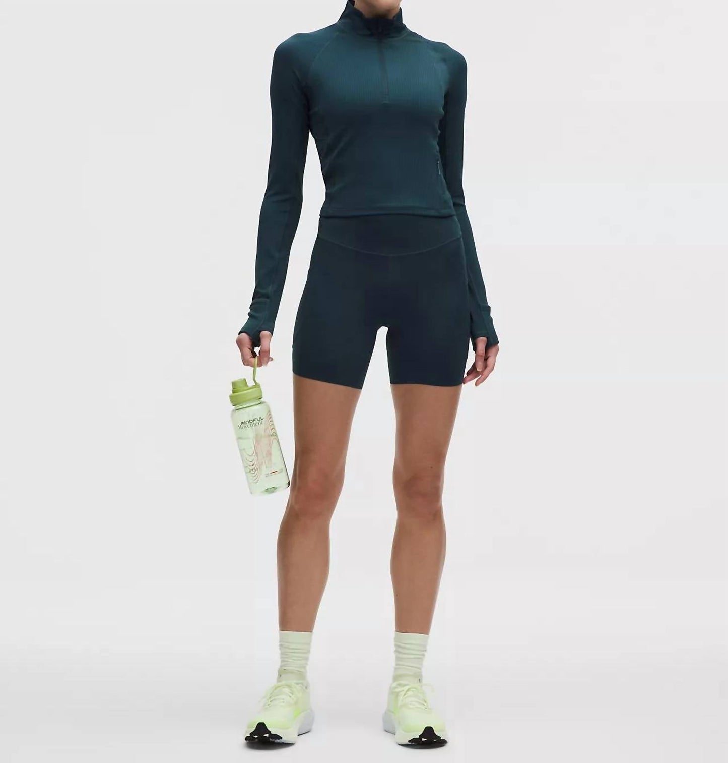 Lululemon - It's Rulu Ribbed Cropped Half Zip Sweatshirt