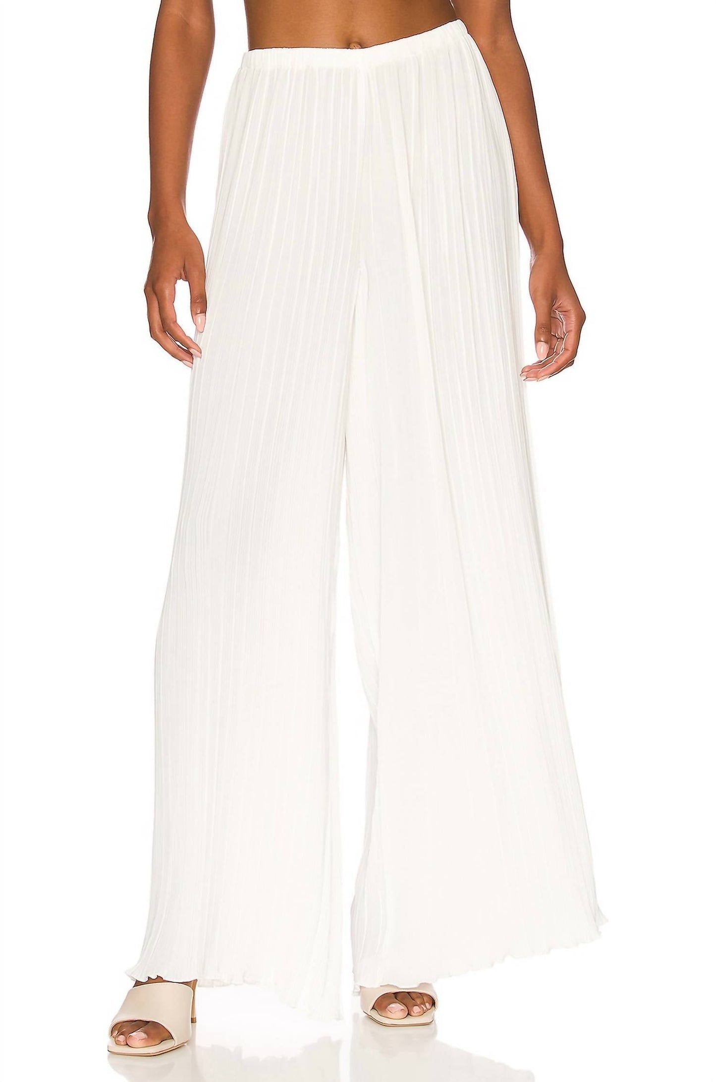 Good American - Plisse Wide Leg Pant