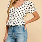 Tcec - Polka Dot Print Scoop Top