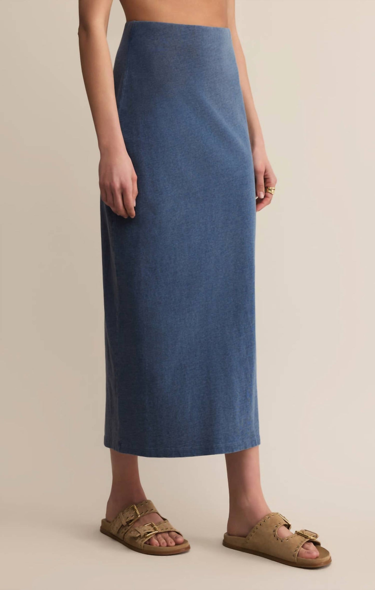 Z Supply - Gail Jersey Denim Midi Skirt
