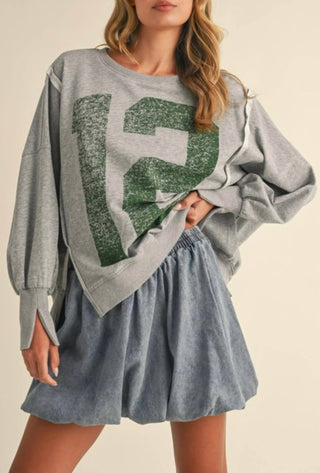 Klesis - Denim Balloon Bubble Mini Skirt