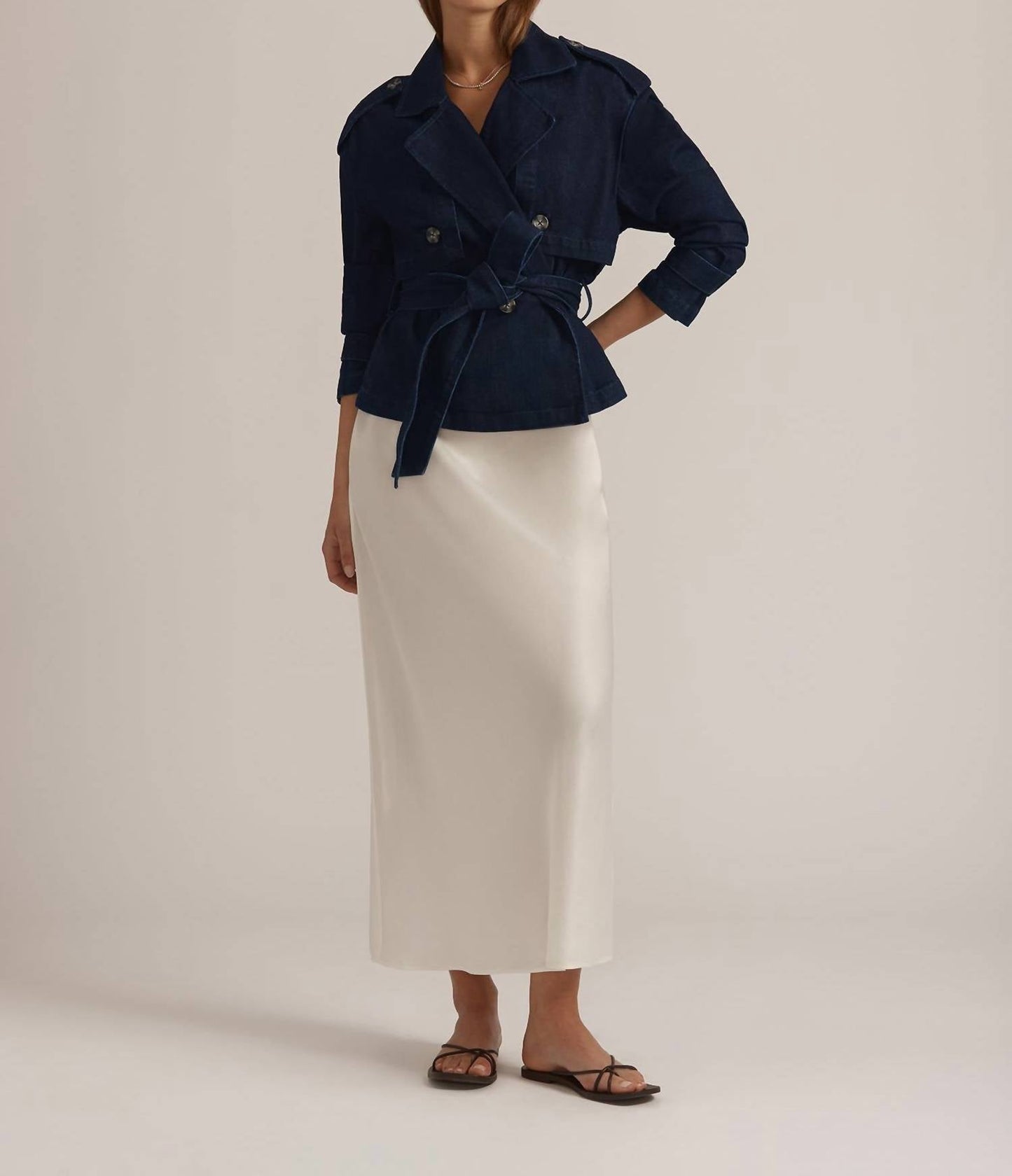 Favorite Daughter - Cropped Charles Trench Denim Jacket