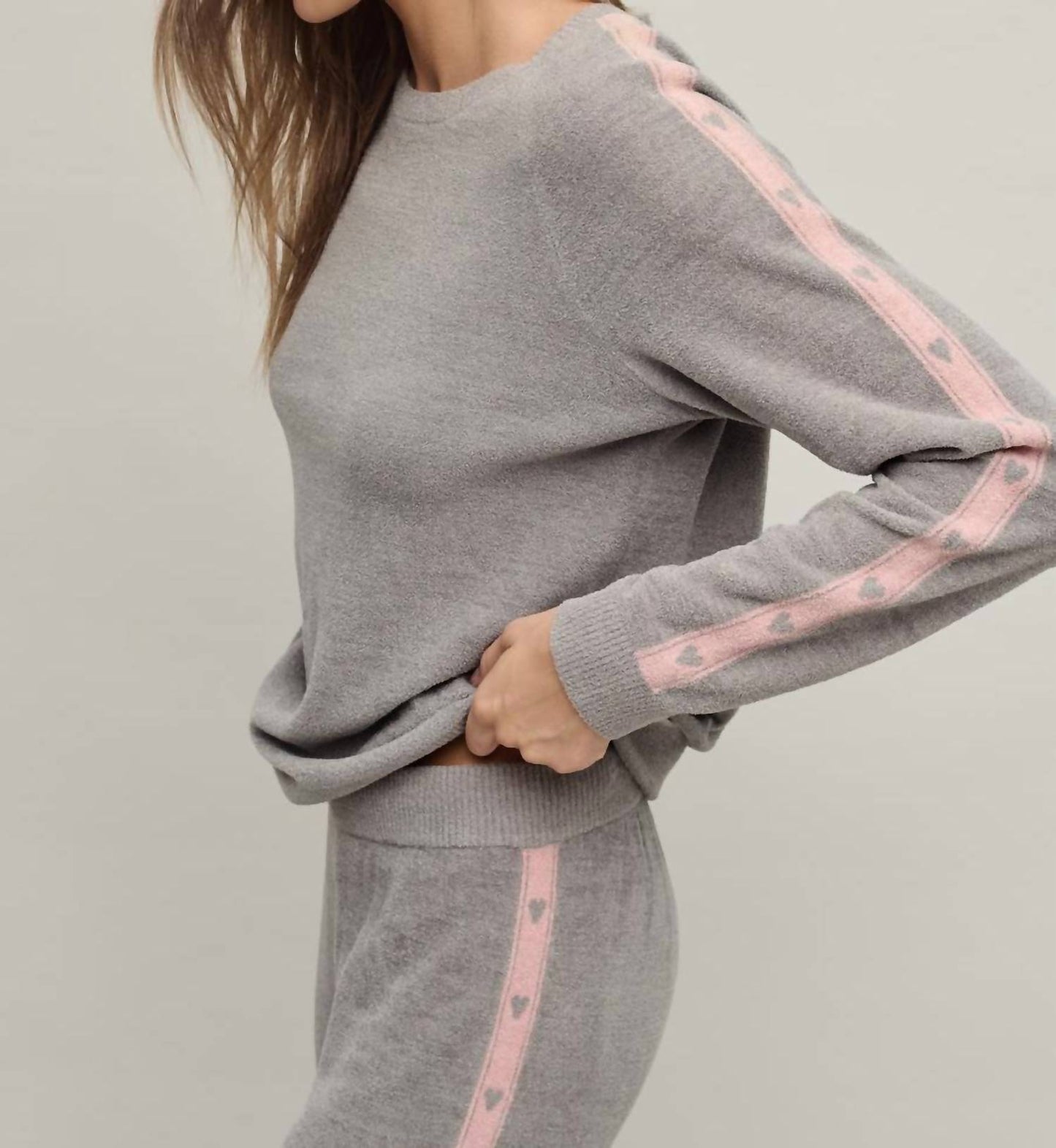 Barefoot Dreams - Cozychic Ultra Lite Heart Stripe Jogger