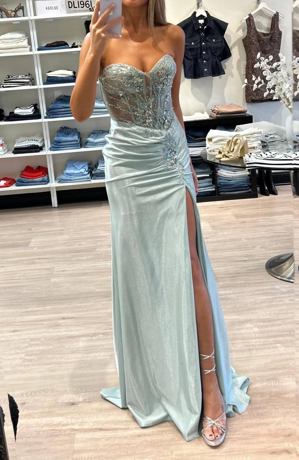 Amelia Couture - Strapless Beaded Corset Gown