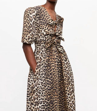 Ganni - Women's Tie Strap Midi Dress