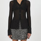 French Connection - Lurex Mix Collared Top