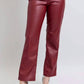 Trendsi - Women's Judy Blue Full Size High Waist Tummy Control Faux Leather Straight Pants Plus Size