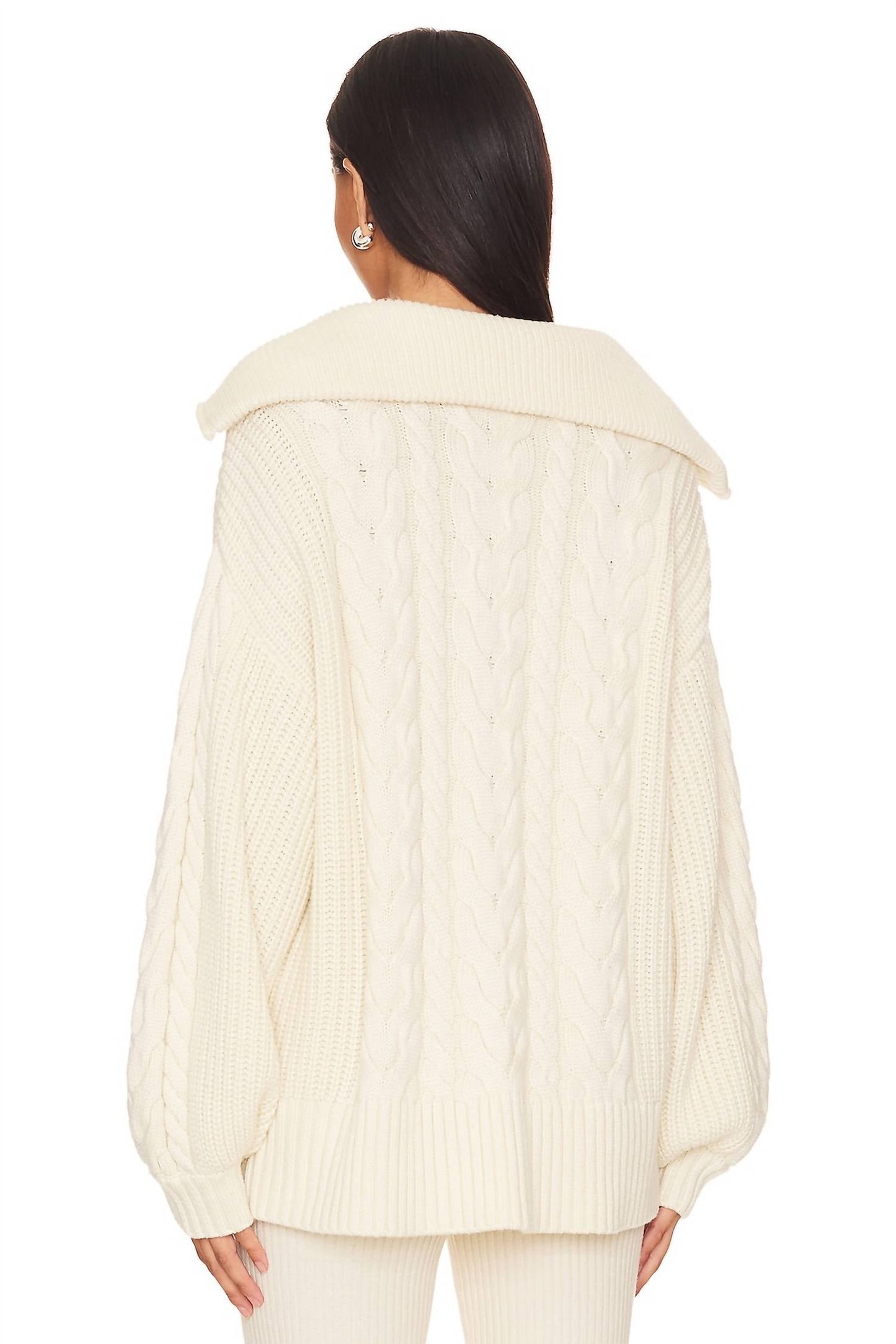 Varley - Daria Half Zip Cable Knit Sweater