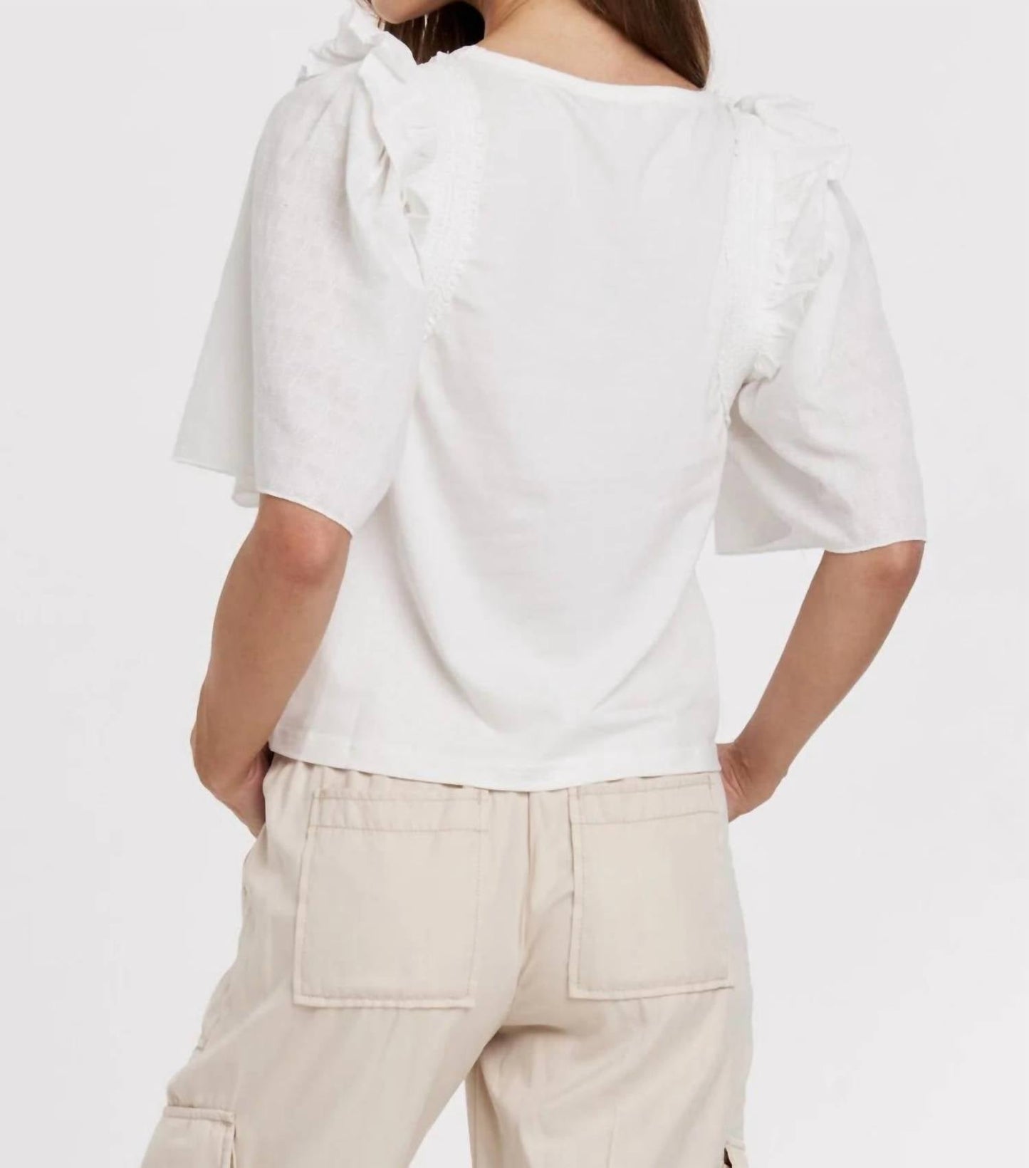 Another Love - Janita White Top W/ Smocking