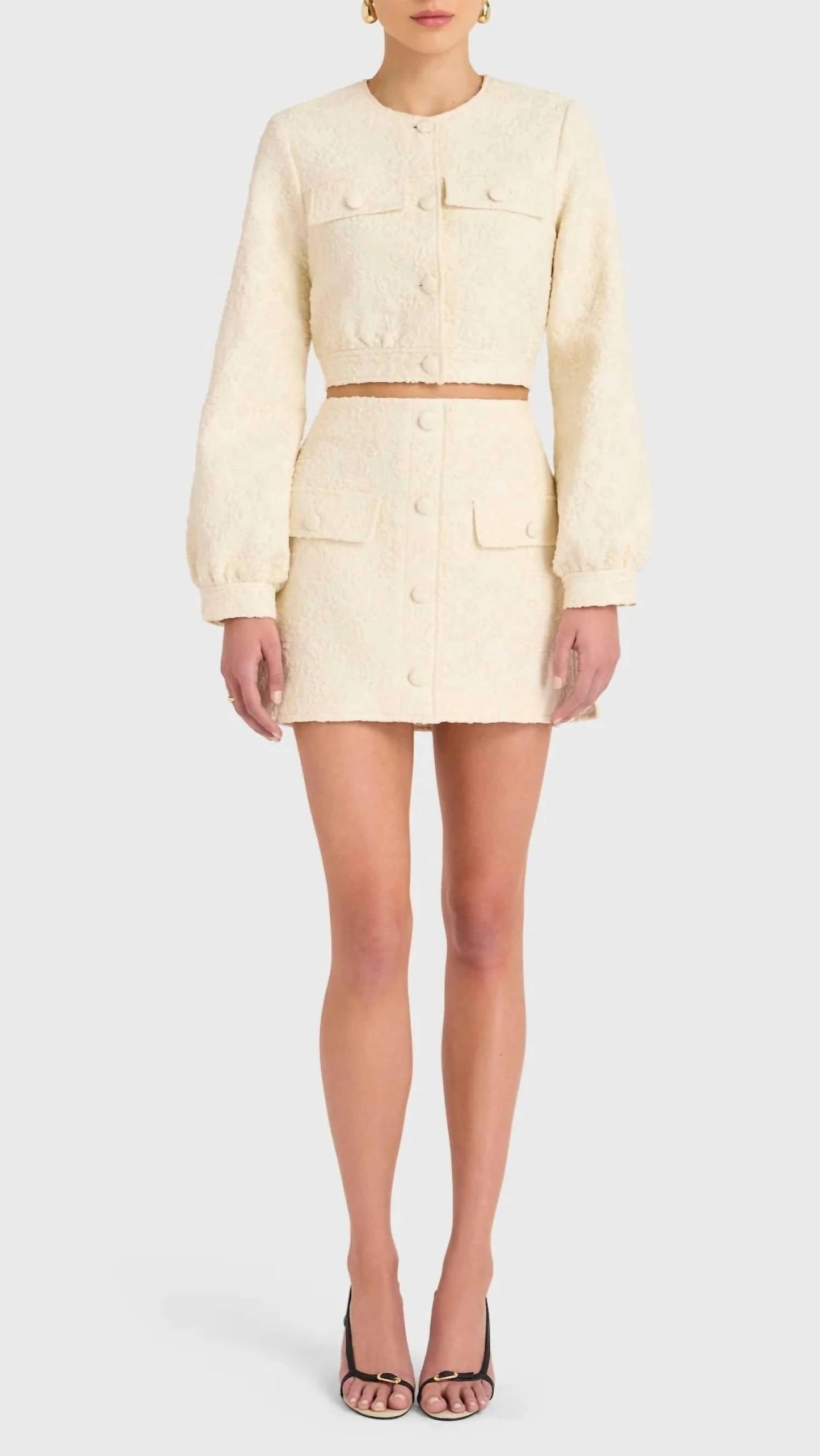 Amanda Uprichard - Bello Textured Mini Skirt