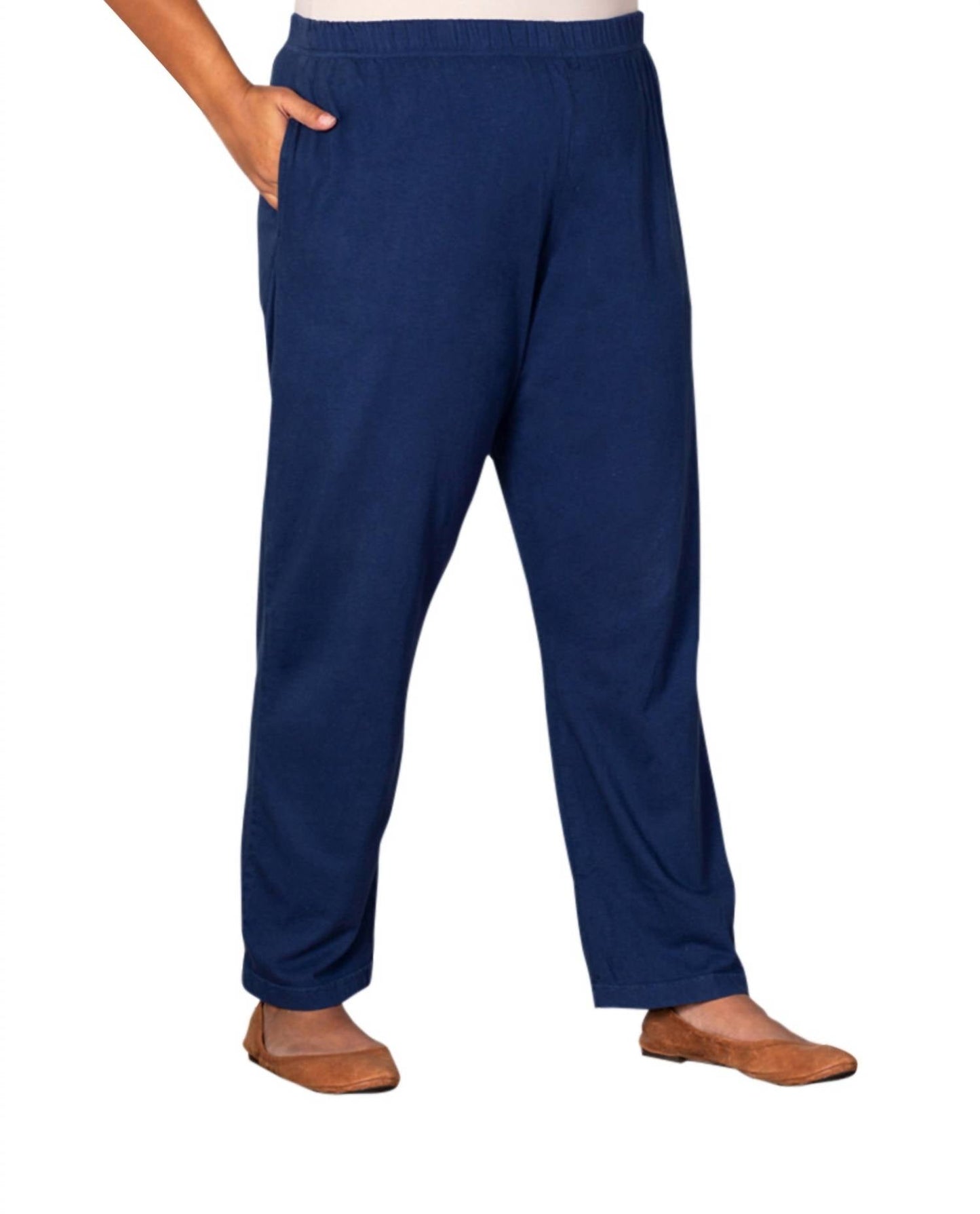 On The Plus Side - Cotton Relaxed Plus Size Pants