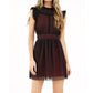Adelyn Rae - Tatiana Tulle Plisse Mock Neck Mini Dress