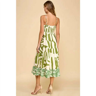 Tcec - Abstract Print Midi Dress