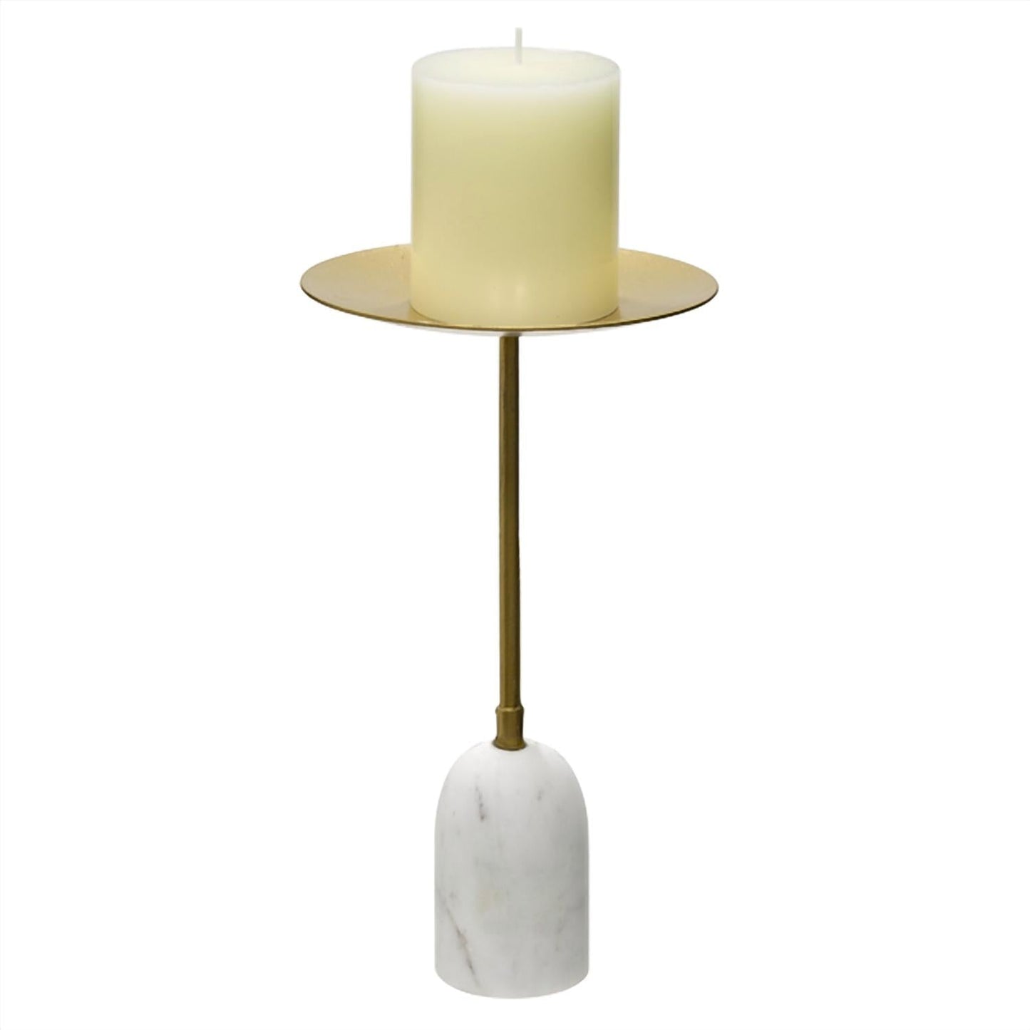 Allstate Floral - Candlestick 8" Marble Pillar Candle Holder