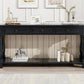 TREXM 63" Long Console Table with Drawers and Shelf