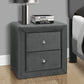 Nightstand With Storage Drawer, Upholstered, Transitional
