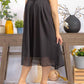 Karen T Design - Sleeveless A-line Midi Dress With Floral Detail