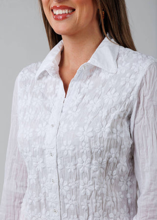 Cino - Daisy Embroidered Shirt
