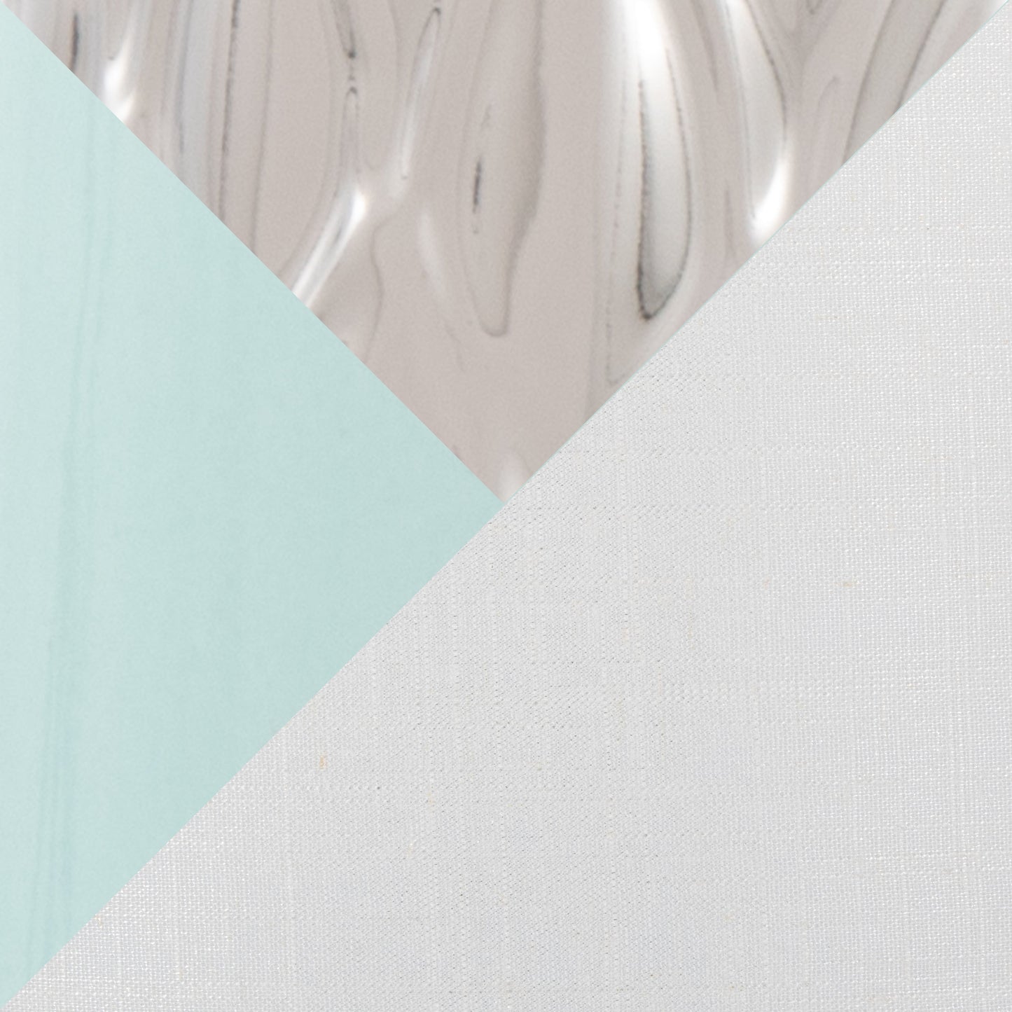 Penelope 22" Contemporary Ceramic Table Lamp with Tiffany Blue & Silver Body