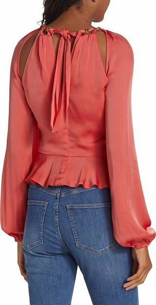 Veronica Beard - Yulita Cut Out Silk Blend Top