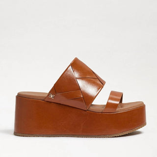 Sam Edelman - Women's Sasha Slip On Open Toe Strappy Wedge Heel Sandals