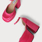Steve Madden - Women's Charlize Pink Satin Platform Heel