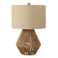 Transitional Rope Table Lamp with Beige Linen Shade