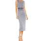 Mac Duggal - Sleeveless High Neck Beaded Midi Sheath Dress