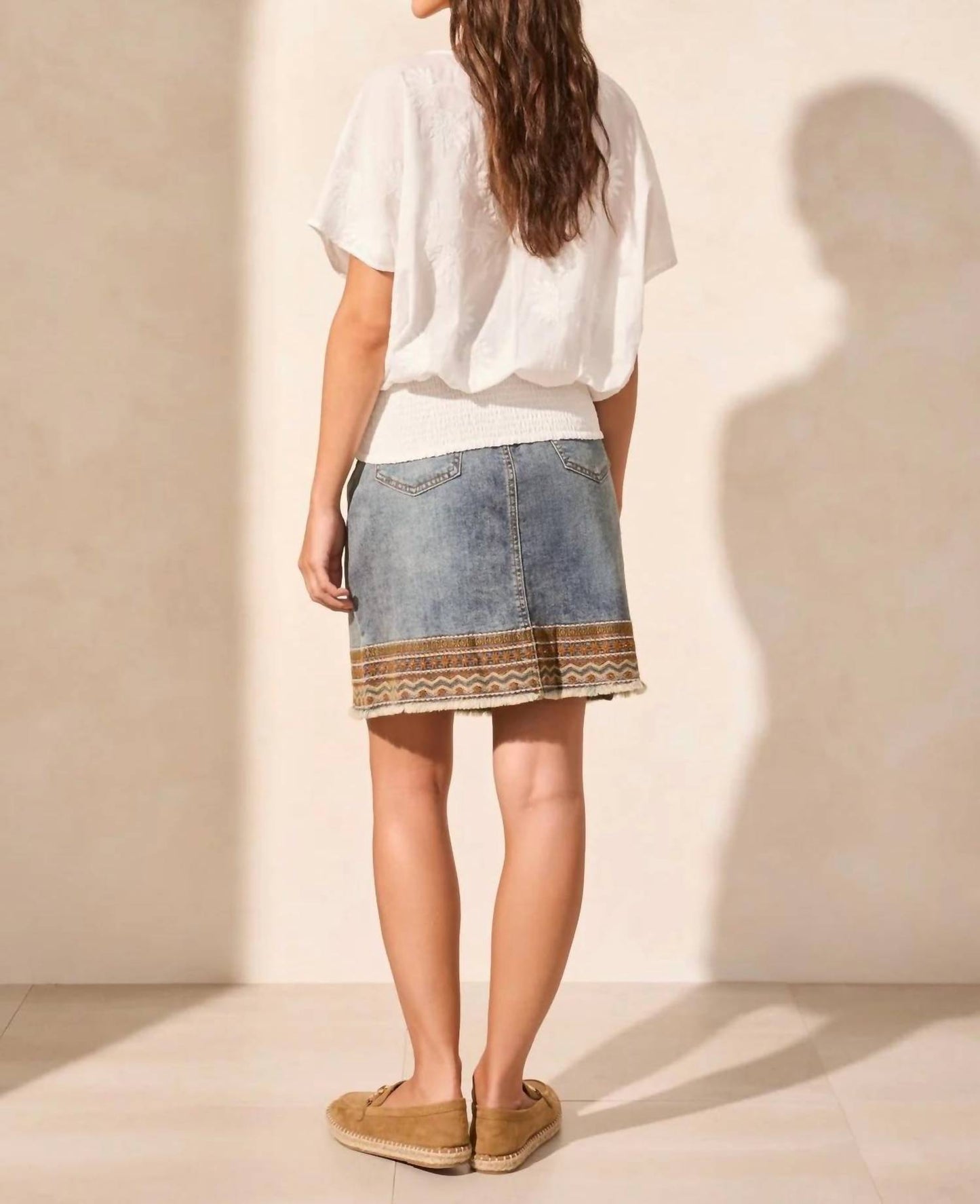Tribal - Popover Button Front Blouse