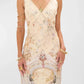 Camilla - Camilla V-neck Jacquard Slip Midi Dress