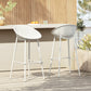 Modern Gable Outdoor Barstool Set of 2 in White