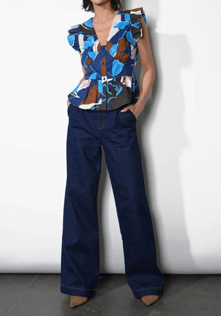 Greylin - Sarina Poplin Printed Top