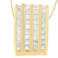 14K Yellow Gold 2 1/3 cttw Princess Cut Diamond Block Pendant Necklace (H-I, SI1-SI2)