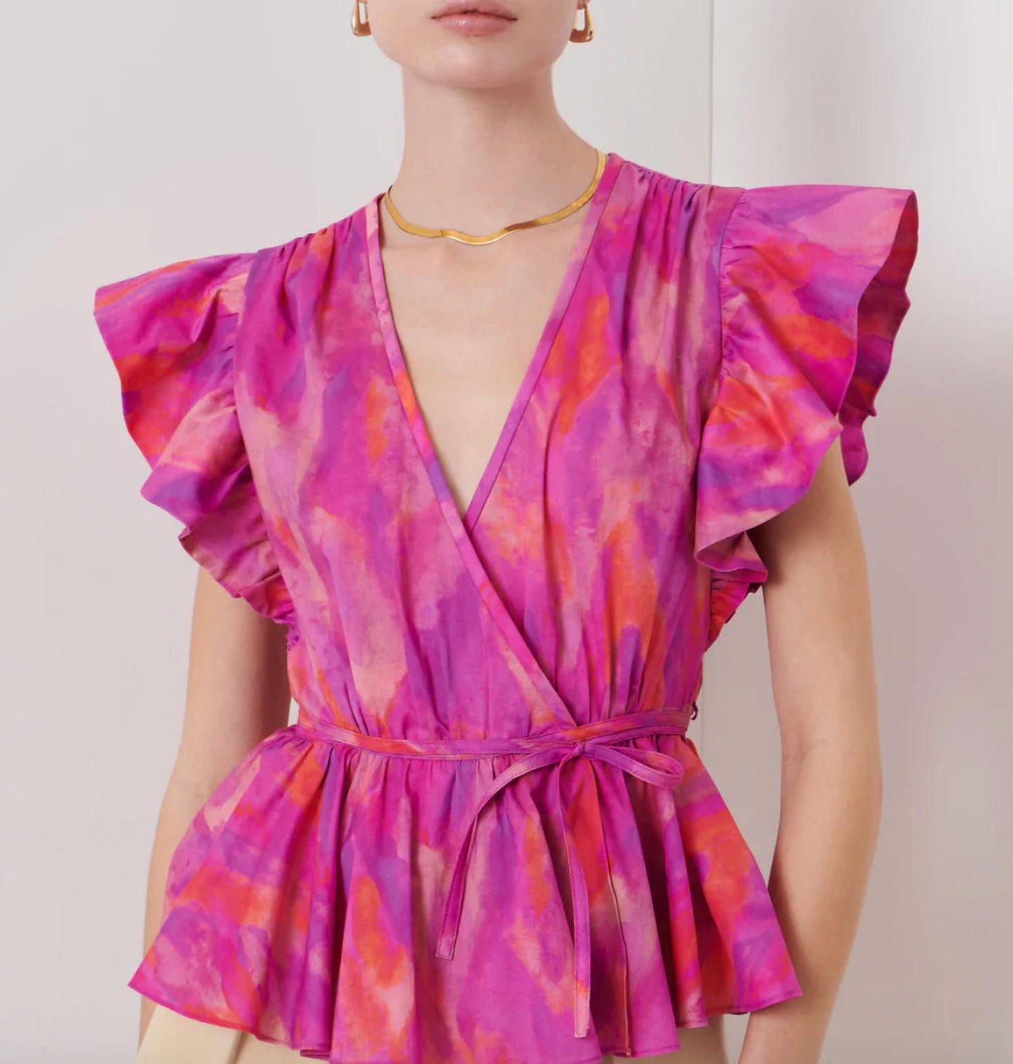 Derek Lam 10 Crosby - Ember V-Neck Wrap Top