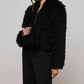 L'Agence - Aura Cropped Faux Fur Jacket