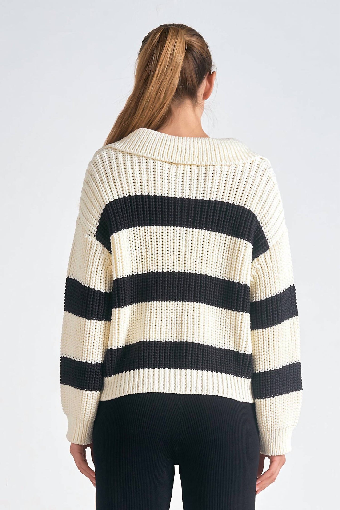 Elan - Color Block V-neck Sweater