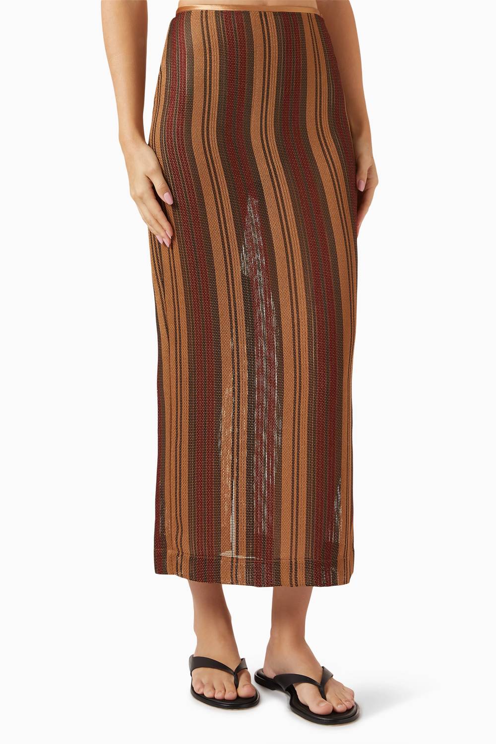 Bondi Born - Sana Woven Mesh Pencil Skirt