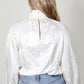 Frame - Foldover Mock Neck Blouse
