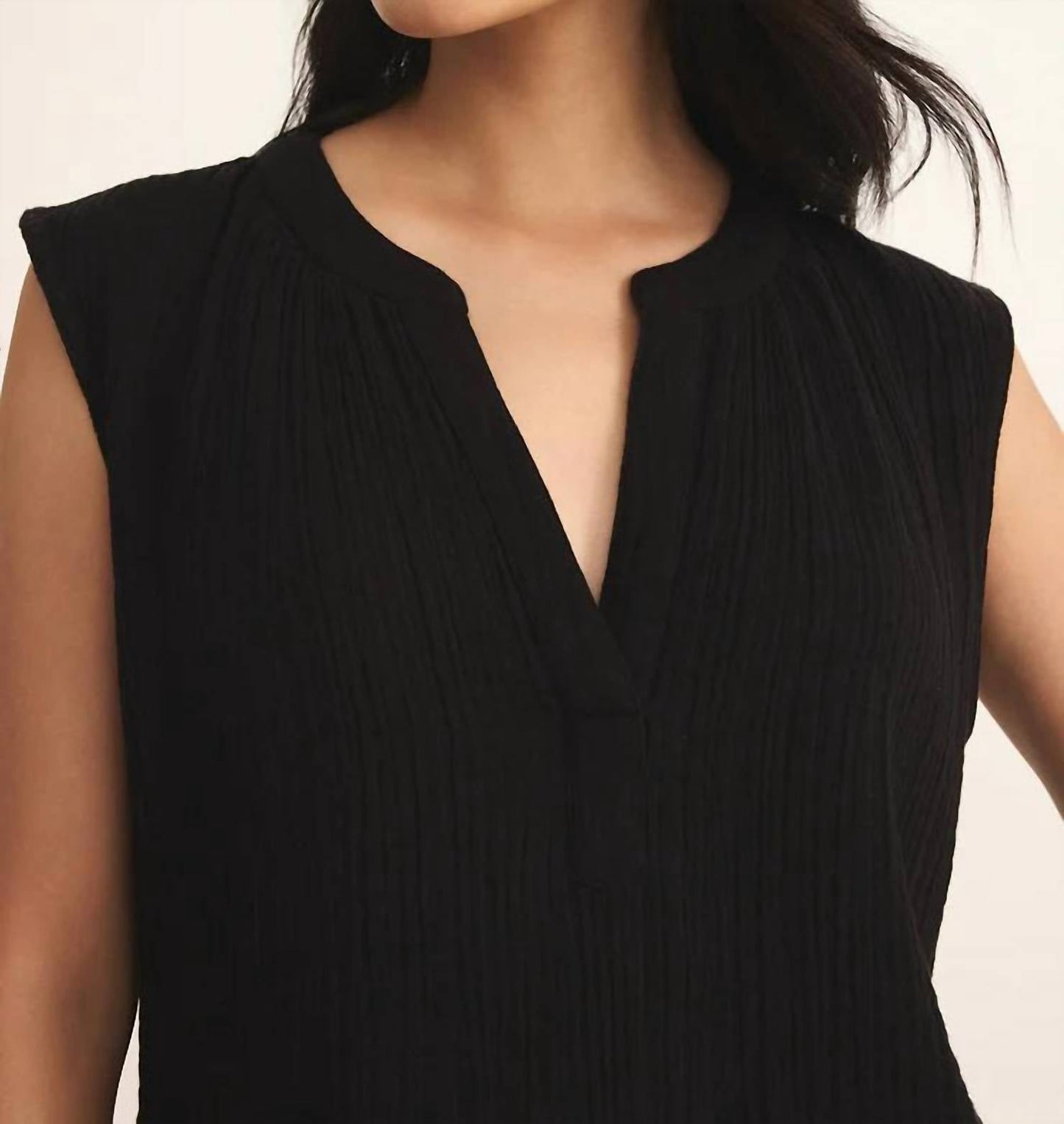 Z Supply - CLIFFSIDE V-NECK AIRY GAUZE TOP
