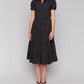 Charlie B - Button-down Poplin Maxi Dress With Puff Sleeves