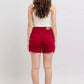 Judy Blue - High Waist Tummy Control Garment Heart Shaped Pocket Trouser Denim Short