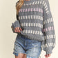Adora - Puffy Sleeve Chunky Knit Sweater
