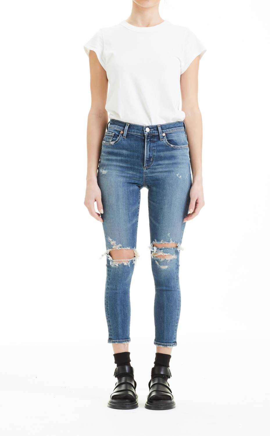 Agolde - Sophie Crop High-rise Skinny Jeans
