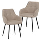 Dining Chair With Backrest And Wide Seat (Set of 2) - Beige