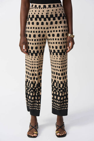 Joseph Ribkoff - Geometric Pull On Wide Leg Pants