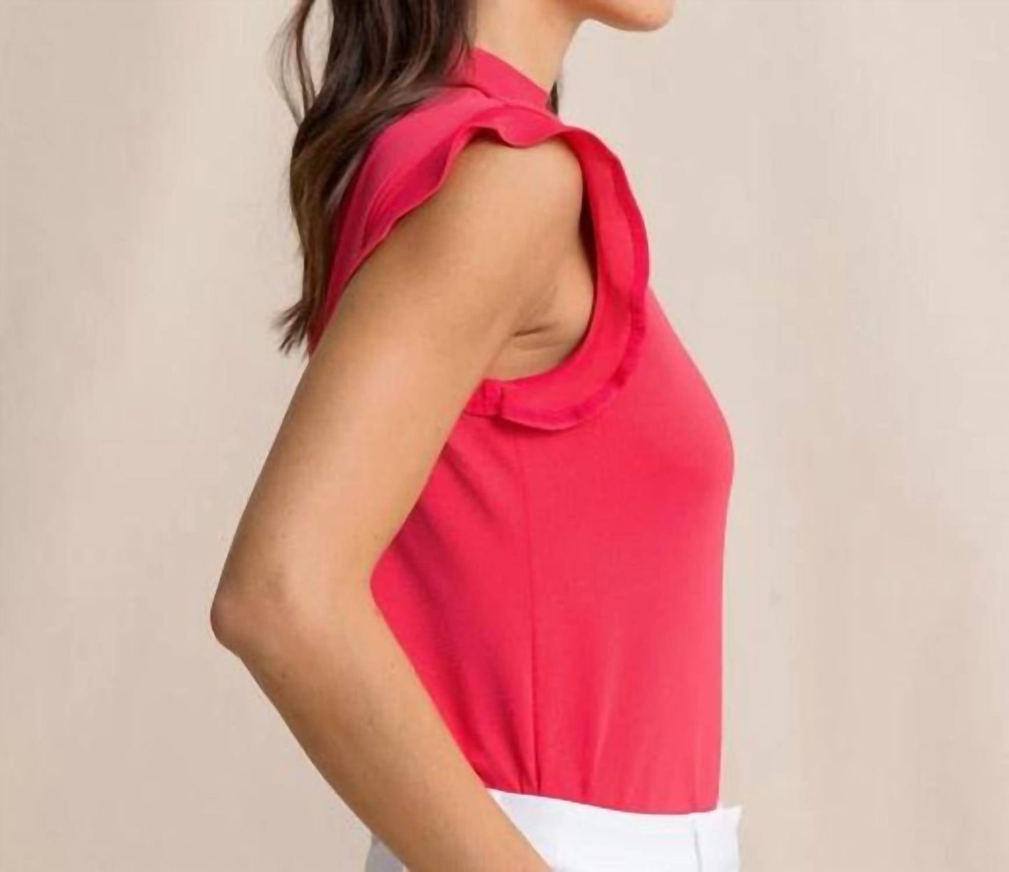 Southern Tide - Dayna Active Ruffle Polo Tank